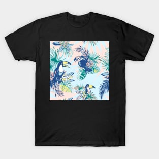 Pastel Toucan Tropical bird pattern T-Shirt